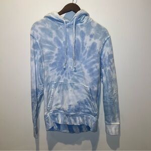 American Eagle Light Blue Tie Dye Hoodie Men’s Size XS Kangaroo Pocket